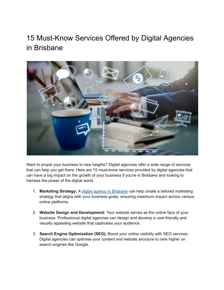 15 must know services offered by digital agencies