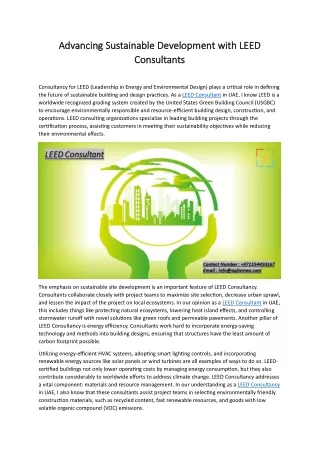 advancing sustainable development advancing