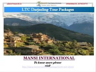 LTC Darjeeling Tour Packages