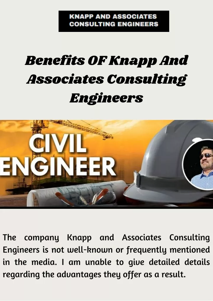 benefits of knapp and associates consulting