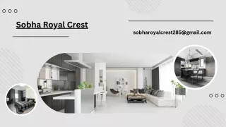 Best Sobha Royal Crest Flats