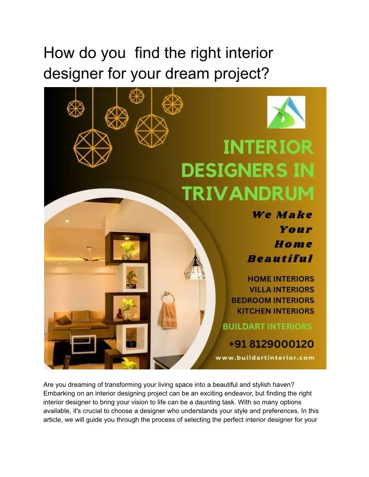 how do you find the right interior designer