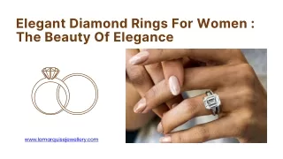 Elegant Diamond Rings For Women : The Beauty Of Elegance