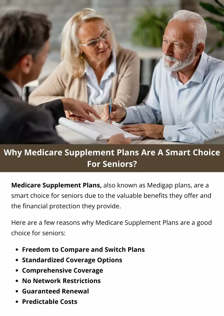 why medicare supplement plans are a smart choice