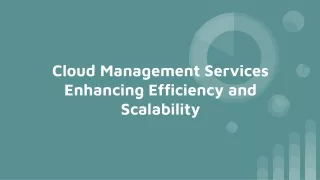 Cloud Management Services
