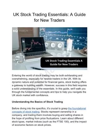 UK Stock Trading Essentials: A Guide for New Traders