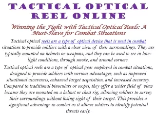 tactical optical reel