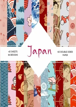 Read ebook [PDF] Japan Scrapbook Paper: | 8,5 x 8,5 size | 40 patterned double sided sheets (20