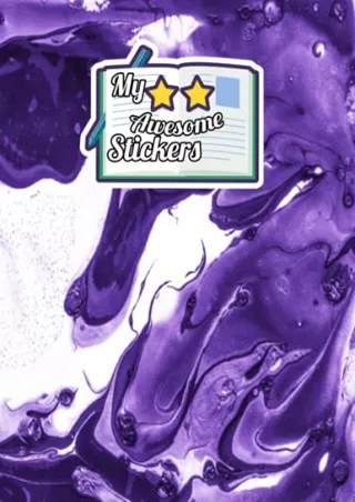[PDF READ ONLINE] Sticker Album: Purple Marble Sticker Book for Collecting stickers, Blank
