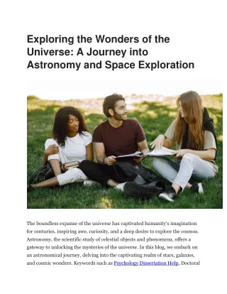 exploring the wonders of the universe a journey