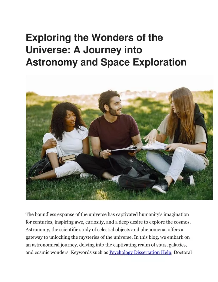 exploring the wonders of the universe a journey