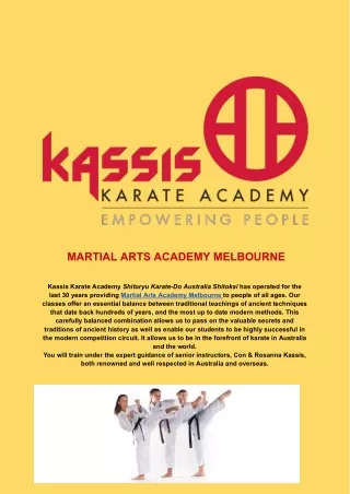 Martial Arts Academy Melbourne