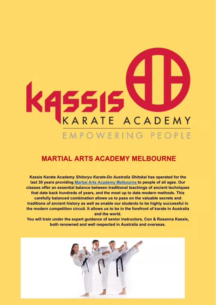 martial arts academy melbourne