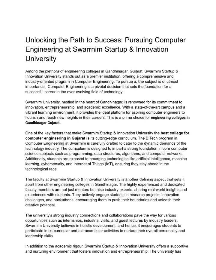unlocking the path to success pursuing computer
