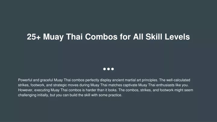 25 muay thai combos for all skill levels