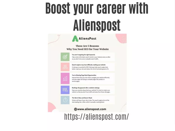 boost your career with alienspost