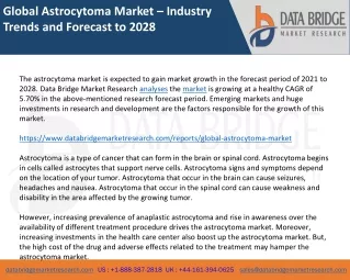 Global Astrocytoma Market – Industry Trends and Forecast to 2028