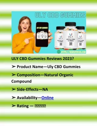 ULY CBD Gummies Reviews 2023?