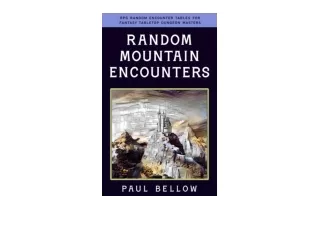 Download PDF Random Mountain Encounters RPG Random Encounter Tables for Fantasy Tabletop Dungeon Masters Book 1 for andr