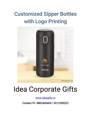 Customized Sipper Bottles  with Logo Printing