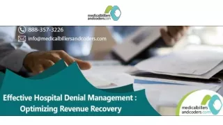 Effective Hospital Denial Management: Optimizing Revenue Recovery
