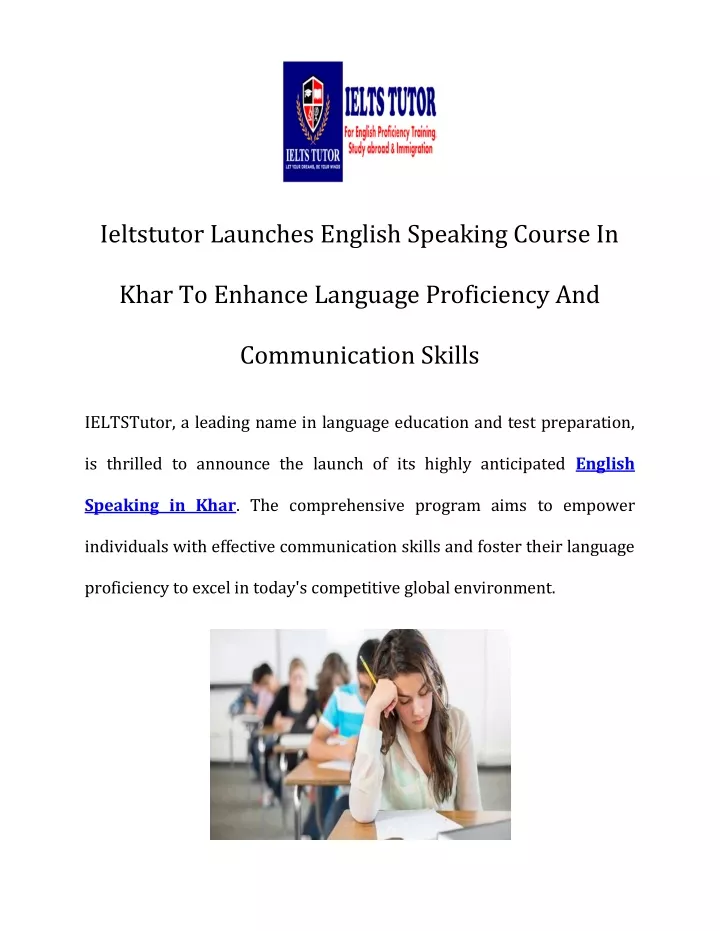 ieltstutor launches english speaking course in