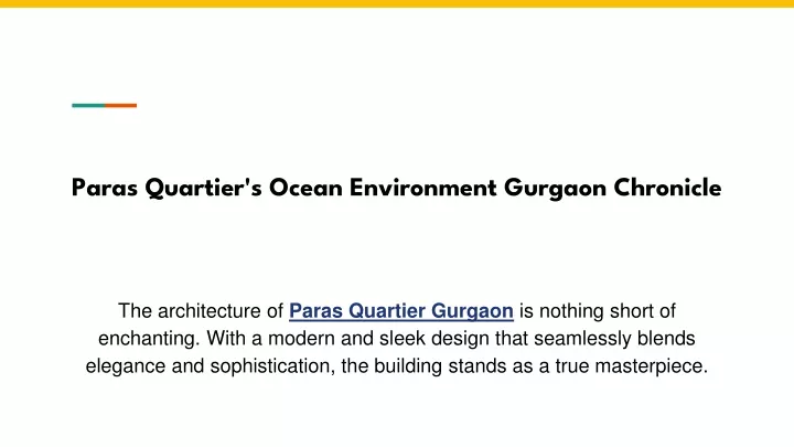 paras quartier s ocean environment gurgaon chronicle