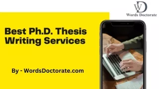 Best Ph.D. Thesis Writing Services Online