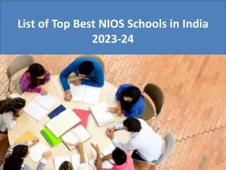 List of Top Best NIOS schools in India 2023-24