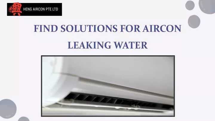 find solutions for aircon leaking water