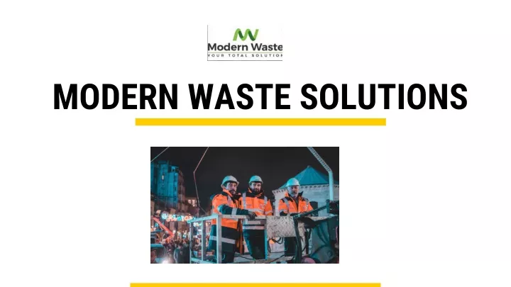 modern waste solutions