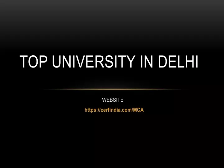 top university in delhi