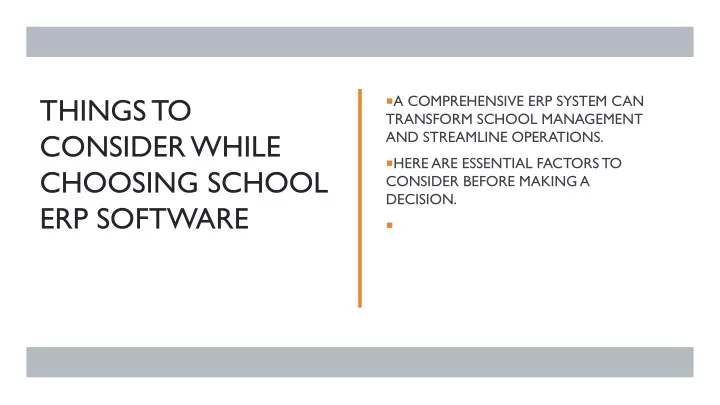 things to consider while choosing school erp software