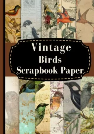 [PDF READ ONLINE] Vintage Birds Scrapbook paper: Vintage Bird Scrapbook Paper: Floral Birds, and