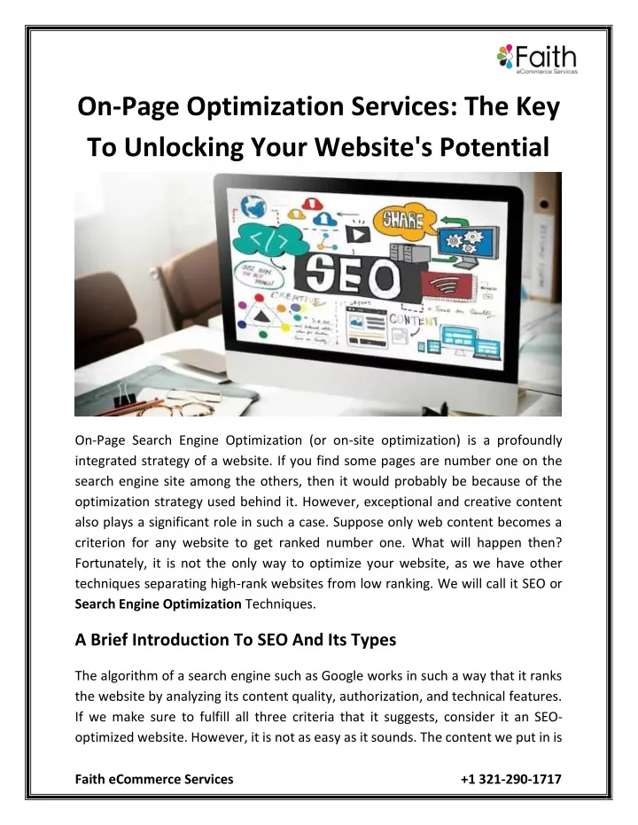 on page optimization services