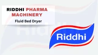 Riddhi Pharma Machinery - Fluid Bed Dryer