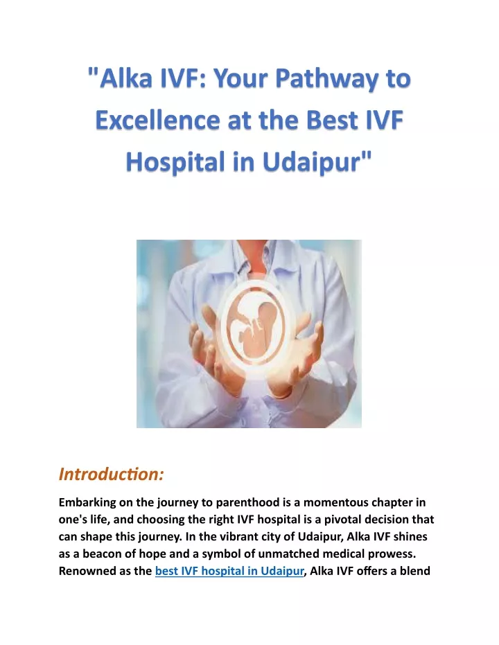 alka ivf your pathway to excellence at the best