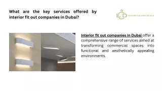 What are the key services offered by interior fit out companies in Dubai