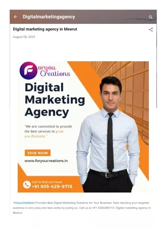 Digital marketing agency in Meerut