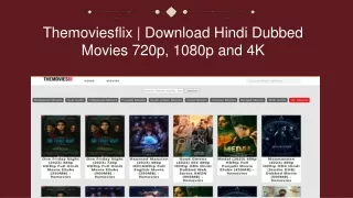 Themoviesflix | Download Hindi Dubbed Movies 720p, 1080p and 4K