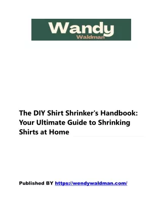 How to Shrink a Shirt
