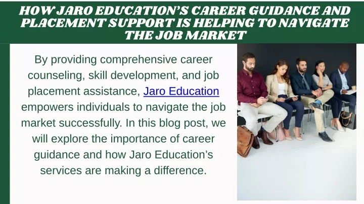 how jaro education s career guidance