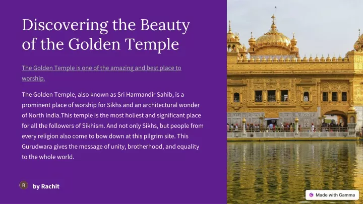 discovering the beauty of the golden temple
