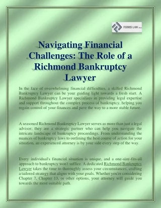 navigating financial challenges the role