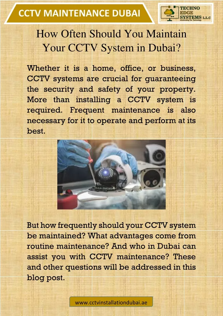 cctv maintenance dubai