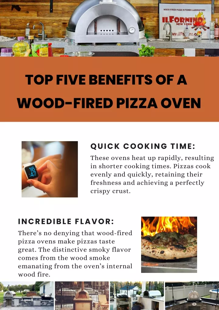 top five benefits of a wood fired pizza oven