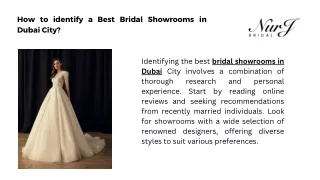 How to identify a Best Bridal Showrooms in Dubai City