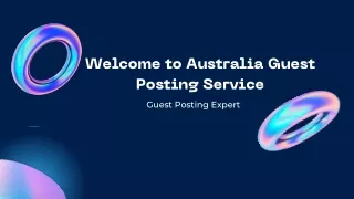 Australia Guest Posting Services