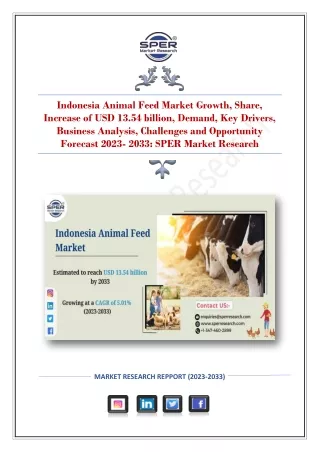 Indonesia Animal Feed Market Growth, Share, Trends Analysis, Forecast 2023-2033