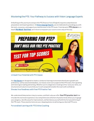mastering the pte your pathway to success with